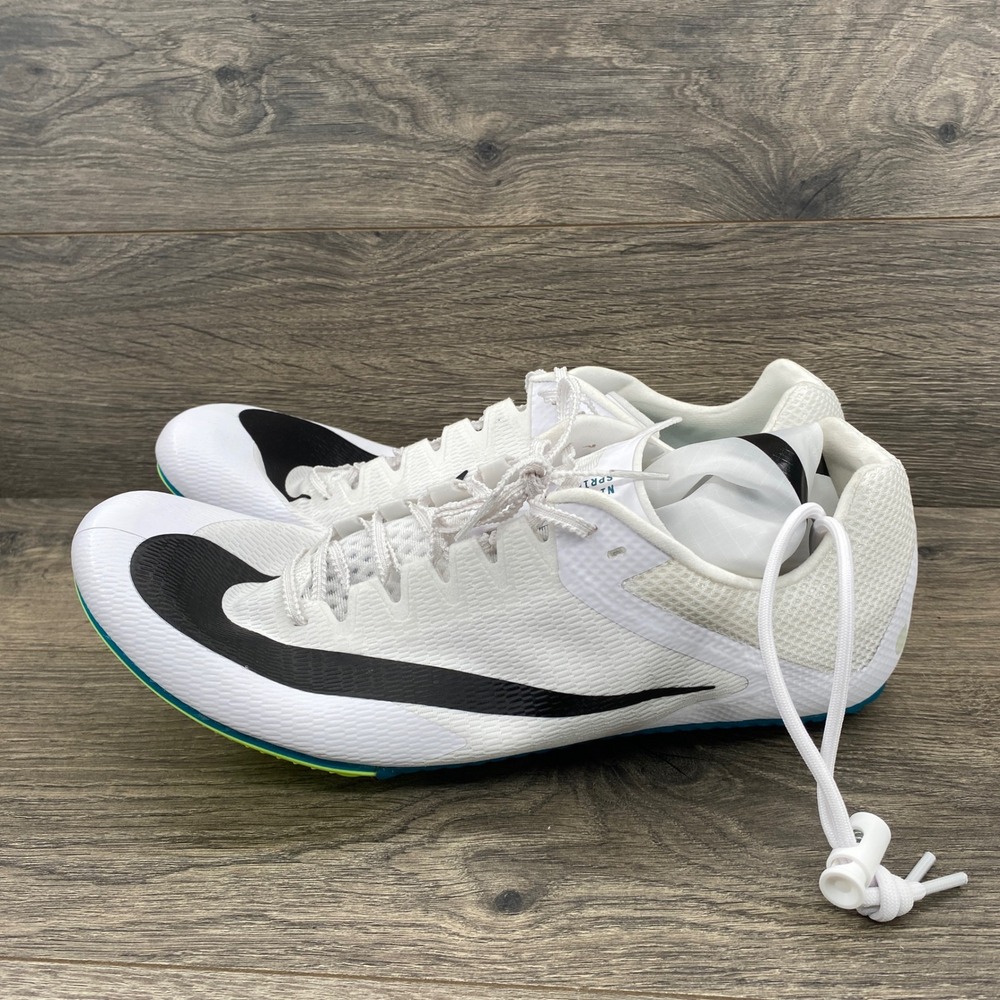 Nike Rival Sprint Track Spikes Mens 15 White Black FZ9663-100 Racing Shoes